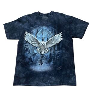 Owl T-Shirt Men's Size L Awake Your Magic Anne Stokes Fantasy The Mountain